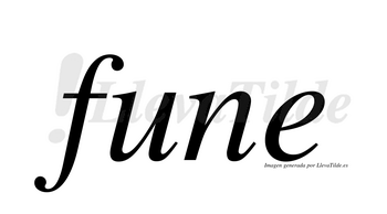 Fune  no lleva tilde con vocal tónica en la «u»