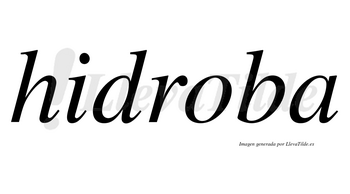 Hidroba no lleva tilde con vocal tónica en la «o»