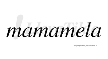 Mamamela  no lleva tilde con vocal tónica en la «e»