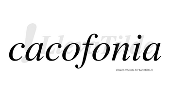 Cacofonia no lleva tilde con vocal tónica en la segunda «o»