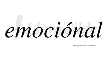 Emociónal  lleva tilde con vocal tónica en la segunda «o»