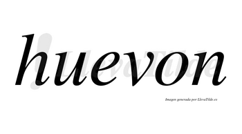 Huevon no lleva tilde con vocal tónica en la «e»