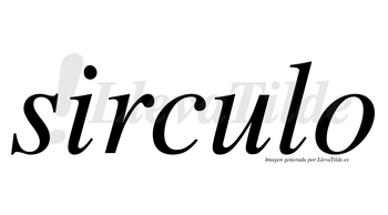Sirculo no lleva tilde con vocal tónica en la «u»