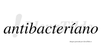 Antibacteríano  lleva tilde con vocal tónica en la segunda «i»