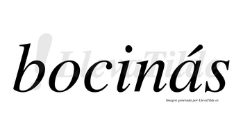 Bocinás  lleva tilde con vocal tónica en la «a»