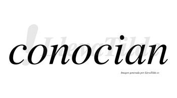 Conocian no lleva tilde con vocal tónica en la segunda «o»