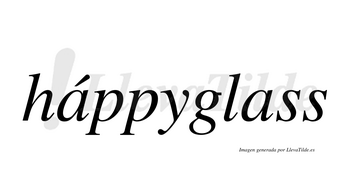 Háppyglass  lleva tilde con vocal tónica en la primera «a»
