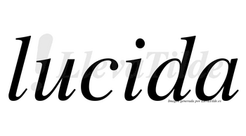 Lucida no lleva tilde con vocal tónica en la «i»