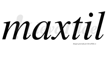 Maxtil no lleva tilde con vocal tónica en la «i»