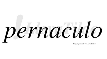 Pernaculo  no lleva tilde con vocal tónica en la «u»
