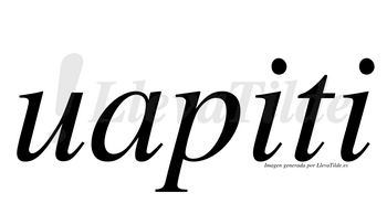 Uapiti  no lleva tilde con vocal tónica en la primera «i»