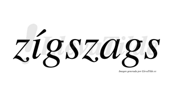 Zígszags lleva tilde con vocal tónica en la «i»