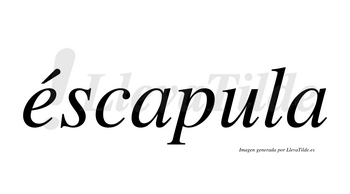 Éscapula  lleva tilde con vocal tónica en la «e»
