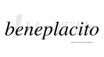 Beneplacito no lleva tilde con vocal tónica en la «i»