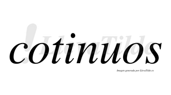 Cotinuos no lleva tilde con vocal tónica en la «i»
