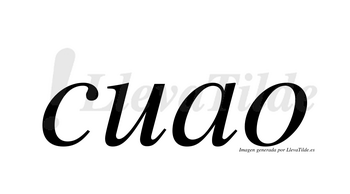 Cuao  no lleva tilde con vocal tónica en la «a»