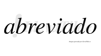 Abreviado  no lleva tilde con vocal tónica en la segunda «a»