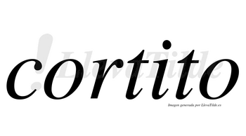 Cortito  no lleva tilde con vocal tónica en la «i»