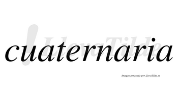 Cuaternaria  no lleva tilde con vocal tónica en la segunda «a»