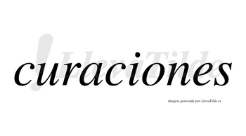 Curaciones  no lleva tilde con vocal tónica en la «o»