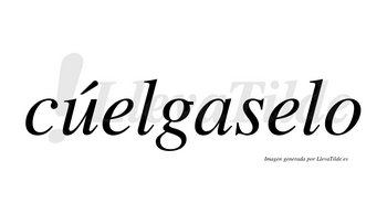 Cúelgaselo lleva tilde con vocal tónica en la «u»