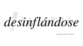 Desinflándose  lleva tilde con vocal tónica en la «a»