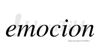 Emocion no lleva tilde con vocal tónica en la primera «o»