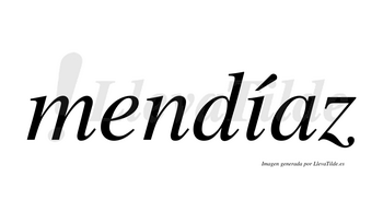 Mendíaz  lleva tilde con vocal tónica en la «i»