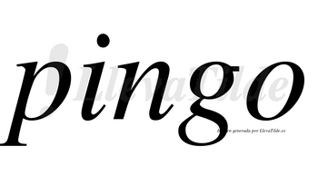 Pingo no lleva tilde con vocal tónica en la «i»