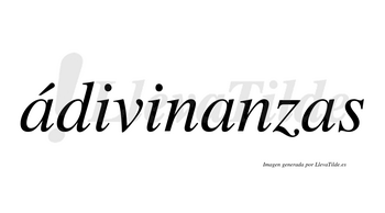 Ádivinanzas  lleva tilde con vocal tónica en la primera «a»