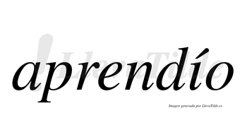 Aprendío  lleva tilde con vocal tónica en la «i»