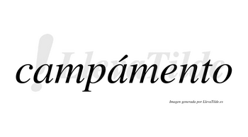 Campámento lleva tilde con vocal tónica en la segunda «a»