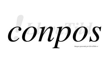 Conpos  no lleva tilde con vocal tónica en la primera «o»