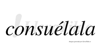 Consuélala  lleva tilde con vocal tónica en la «e»