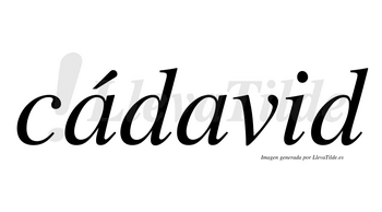 Cádavid lleva tilde con vocal tónica en la primera «a»