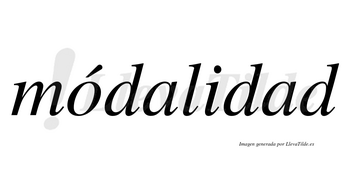Módalidad lleva tilde con vocal tónica en la «o»