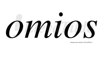 Omios  no lleva tilde con vocal tónica en la primera «o»