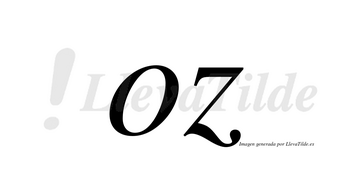 Oz  no lleva tilde con vocal tónica en la «o»