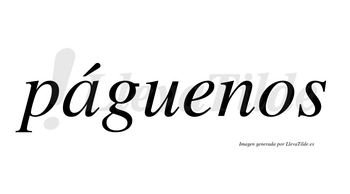 Páguenos lleva tilde con vocal tónica en la «a»