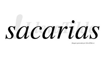 Sacarias no lleva tilde con vocal tónica en la segunda «a»