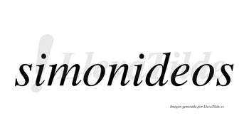 Simonideos  no lleva tilde con vocal tónica en la «e»
