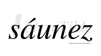 Sáunez  lleva tilde con vocal tónica en la «a»