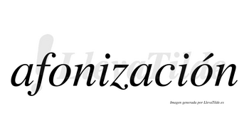 Afonización  lleva tilde con vocal tónica en la segunda «o»