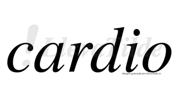 Cardio  no lleva tilde con vocal tónica en la «a»
