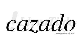 Cazado  no lleva tilde con vocal tónica en la segunda «a»