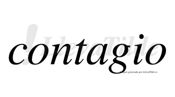 Contagio no lleva tilde con vocal tónica en la «a»