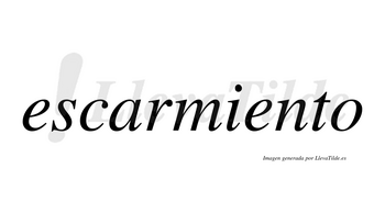 Escarmiento no lleva tilde con vocal tónica en la segunda «e»