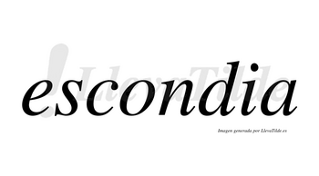 Escondia no lleva tilde con vocal tónica en la «o»