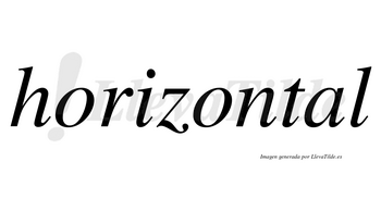 Horizontal  no lleva tilde con vocal tónica en la «a»