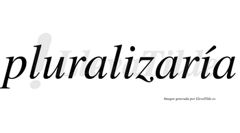 Pluralizaría  lleva tilde con vocal tónica en la segunda «i»